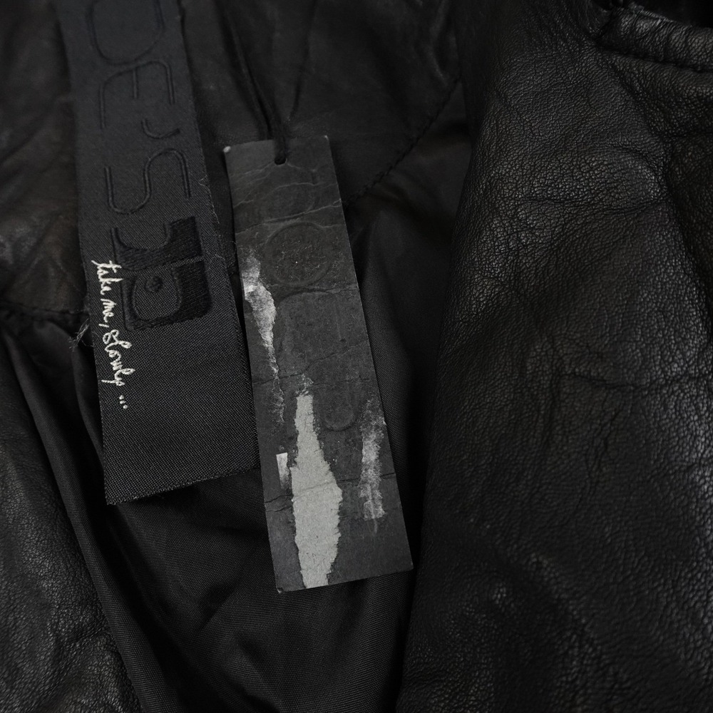 JOES Sheep Leather Jacket Black Biker Moto Zippered Women's Small Cropped Punk - Picture 4 of 16